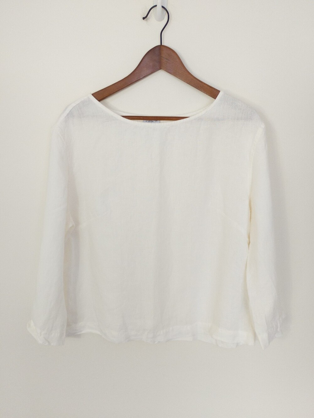 Goats On Roof Zolena Linen Boatneck Top Size Medium